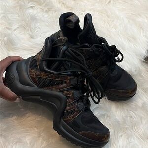 Louis Vuitton Black and Brown Sneakers